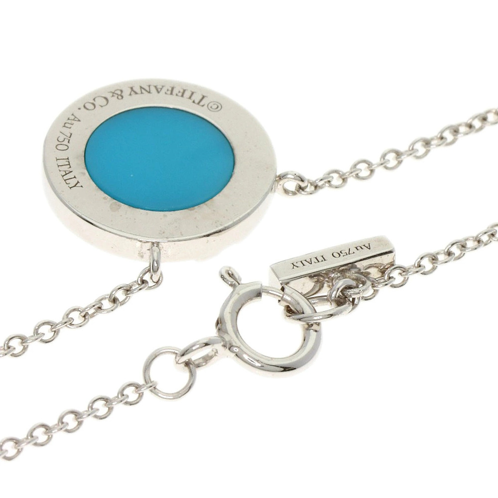 Tiffany Co Two Circle Necklace White Gold